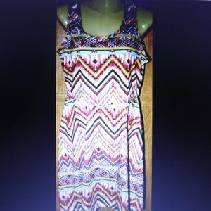 Bobbie Brooks Women's Colorful Sleeveless Dress Size M